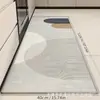 Tapete de Piso para Cozinha, Absorvente de Água, Antiderrapante, Resistente a Manchas, Conjunto de Duas Peças Longas, Tapete de Pé, Tapete de Piso de Terra de Diatomáceas Moderno Simples Transfronteiriço