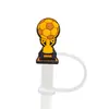 Nuevas Tapacorchos para Pajillas de Fútbol del Mundial, Cubiertas para Pajillas, Tapones Suaves de Goma a Prueba de Polvo, Clips Decorativos para Pajillas de Fiesta, Más Vendido en Amazon
