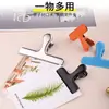 Clips Selladores de Cocina Color Acero Inoxidable Pintado en Spray Dorado, Clips para Bolsas de Snacks, Clips para Carpetas de Archivos, Clips Selladores, Pinzas para la Ropa