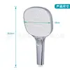 Cabezal de ducha de alta calidad de Xiamen con tres funciones y botones cuadrados, ducha de mano con panel grande y boquilla de silicona líquida