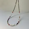 Collar de Piedra Natural Ojo de Tigre Piedra de Cristal Piedra Ojo de Gato Lujo Accesible Versátil Colgante Hecho a Mano de Alta Gama Collar de Cuentas Versátil Otoño e Invierno