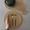 Jogos Americanos Muni de Linho Tecido Estilo Japonês, Tapetes de Mesa com Isolamento Térmico, Tapetes Anti-Queimadura, Porta-Copos, Tapetes para Panelas, Tapetes Grandes para Tigelas Domésticas