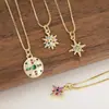 Distrito Lu Joyería Explosiones Transfronterizas Colgante Pequeño Chapado en Cobre Oro de 18k Microincrustado Circonita Simple Atmosférico Sentido Avanzado Cadena para Clavícula