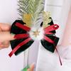 Pasador de Navidad con Lazo para Bebé Pasador para Flequillo de Niña Accesorios Navideños para Niña Pin de Astas para Niña