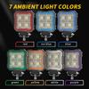 DxzImpuestos No IncluidosLuz de Trabajo LED Cuadrada Paladin de 4 pulgadas, Iluminación Intermitente y Constante, con Apertura Luz Todoterreno