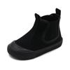 Botas Infantis Novas Outono e Inverno 2024 Versão Coreana Botas Chelsea Zhongbang Solado Macio Estampa de Leopardo Sapatos de Bebê 1229