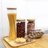 Potes de Vidro Retos para Armazenamento Atacado Potes de Armazenamento de Vidro de Alto Borossilicato Potes Selados para Frutas Secas e Grãos Doces Garrafas de Vidro com Tampas de Bambu