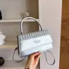 Estilo Coreano Texturizado Nuevo Llegado 2026 Nueva Moda Otoño Popular Retro Casual Estético Cruzada Hombro Único Pequeña Cuadrada Suave