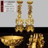 Ornamentos de Castiçal de Cobre, um Par de Suportes de Vela para Oferecer Velas no Templo, Decorações para Sala de Estar em Casa, Artesanato para Casamento