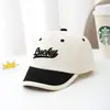 Gorra para bebé de colores combinados para niña, gorro para bebé niño, temporada de primavera y otoño, dibujos animados, algodón, oso, visera solar linda, gorra de béisbol