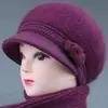 Sombreros para mujeres de mediana edad y mayores otoño e invierno pelo de conejo más terciopelo grueso cálidos sombreros de punto para señoras mayores abuelas protección contra el frío protección de orejas sombreros de punto