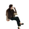 Sapatos Mary Jane com salto embutido e laço, versão em lã, femininos, inverno, novo, fivela única, forrados com lã e pelúcia, sapatos peludos