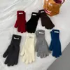 Pedido Coreano~Guantes de Punto sin Dedos de Lana para Pantalla Táctil de Color Sólido, Estilo Coreano Otoño e Invierno, Cálidos para Ciclismo para Mujer