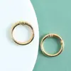 Anillos de llavero con hebilla de resorte de aleación pintados de colores, accesorios DIY para correa de bolso y teléfono, materiales de colgante en stock al por mayor