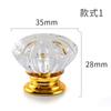 Alça de Cristal Transparente Acrílica Minimalista Moderna para Porta de Armário Atacado Plástico Furo Único Alça de Gaveta de Guarda-Roupa Armário