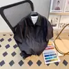 Sudadera Cardigan para Hombre Primavera y Otoño Estilo Coreano Holgada Moderna Casual Color Sólido Solapa Top Chaqueta