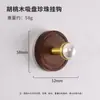 Gancho para Abrigo de Entrada sin Taladro de Ventosa Retro Baño Multifuncional Fuerte Capacidad de Carga Estilo Mid-Century Gancho de Nogal Latón