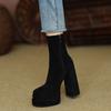Botas Cálidas 2026 con Botas Martin Versátiles de Moda de Suela Gruesa y Tacones Gruesos Elegantes para Faldas en Otoño e Invierno