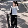 Conjunto casual versátil de moda para niñas estilo coreano, camisa chaleco dopamina otoño 2026, conjunto de capas