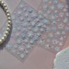 Adesivo para Nail Art Floco de Neve Branco Novo Em relevo 5D Celebridade da Internet ins Estéreo Japonês Adesivo de Unha 3D Decoração de Diamante de Cristal