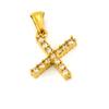 Joyería de Colgante con Alfabeto de 26 Letras de Moda Europea y Americana Transfronteriza con Incrustaciones de Circonita Blanca, Estilo de Nicho, Venta al por Mayor