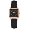 Nuevo modelo más vendido para comercio exterior, reloj cuadrado simple para mujer estilo correa, reloj de pulsera de cuarzo, stock del fabricante para venta al por mayor