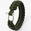 Pulseira de Paracord Salva-Vidas para Uso Externo Multifuncional Camping Paracord de Sete Fios Corda Trançada de Nylon Mosquetão Pulseira de Sobrevivência