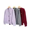 Cárdigan de Punto con Diseño Nuevo Otoño e Invierno Estilo Coreano, Patrón Retorcido, Cuello Redondo, Suéter Juvenil y Versátil de Pelo de Poni para Mujer