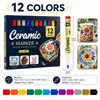 Canetas de Pintura em Cerâmica, Marcadores à Prova d'Água e que Não Desbotam, Canetas de Colorir e Marcar Pintadas à Mão em Porcelana Óssea para Canecas DIY