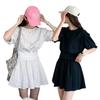 Chic Coreano2026 Verano Nuevo Estilo Deportivo Casual Sudadera Corta que Ajusta la Cintura Pantalones Anchos Traje de Color Sólido para Mujer