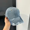 Gorra de Béisbol de Mezclilla Lavada con Bordado de Letras para Mujer, Gorra de Béisbol Retro Americana Desgastada, Gorra Suave con Copa Alta para Circunferencia de Cabeza Grande