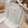 2026 Estilo Mil Oro Exquisito Suéter Suave de Punto Top para Mujer Otoño/Invierno Nuevo Estilo Adelgazante Capa Base Encaje Patchwork Top de Moda