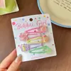 Pinzas para el pelo de niños de colores dulces, estilo japonés y coreano, con flores de dibujos animados de colores, pinzas para flequillo lateral para niñas y pasadores para bebés, accesorios para el pelo