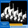 Comércio exterior exportação linha de pregos de aço cartão de linha 4-50mm redondo quadrado plástico nylon fio e cabo grampo de fixação fivela de linha