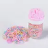 Versión coreana de banda de goma de caucho desechable de alta elasticidad en lata para niñas adultas, fuerte tracción, banda de goma de color continuo, diadema, accesorios para el cabello