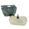 Saída de água tipo torneira 8L bolsa de água para camping ao ar livre personalizada bolsa de água em inglês com bico dobrável bolsa de água portátil