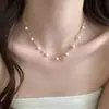 Collar Doble Capa Perla Estrellada Fina Brillante para Mujer 2026 Nuevo Estilo Accesorio Gargantilla Lujo Ligero Nicho Gama Alta Cadena para Clavícula