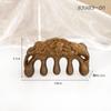 Pente de massagem de cinco dentes de sândalo dourado, pente meridiano para cuidados com o cabelo, raspagem de nariz de sapo, pente de dentes grandes, pente de raspagem