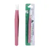 Pinzas de Acero Inoxidable de Colores de 10.5cm Pinzas para Pegatinas de Cinta Pinzas para Diario DIY Cabeza Recta Cabeza Curva Pinzas