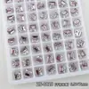 Decoraciones para Uñas con Mini Cubos de Azúcar Brillantes y Pedrería, Cristales de Pedrería de Ángulo Recto Coloridos, Pedrería para Uñas Portátil Hecha a Mano