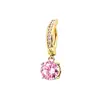 Pingente de zircônia única com quatro garras anel de umbigo ins zircônia rosa piercing de umbigo nicho joia de body piercing de alta qualidade