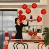 La Alegría de Mudarse a una Casa Nueva, Ceremonia de Mudanza, Decoraciones Colgantes de Bolas de Panal para Balcón y Sala de Estar, Decoración y Arreglo de Atmósfera de Casa Nueva