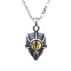 Colar Pingente Olho Demoníaco para Homens Pingente Olho Gordo em Aço Inoxidável com Olho de Tigre Amarelo Joia Única Estilo Gótico e Dark Corrente de 60cm Perfeito para Amantes da Moda e Criadores de Tendências