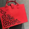 Bolsa de feltro étnica redonda grande capacidade ombro único nova bolsa de compras para todos os tipos de uso