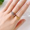 Anillo Ovalado Estilo Coreano Blogger Ins Japonés Moda Artículo Sencillo Diseño de Nicho Personalidad Anillo Geométrico Mayoreo