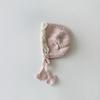 Sombrero de lana con encaje de princesa de Corea del Sur, nuevo para otoño e invierno, sombrero cálido para bebé, gorro de punto transfronterizo