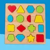 Brinquedos de Blocos de Montar Crianças Número Alfabeto Forma Cognitivo Quadro para Arranhar Mão Quebra-Cabeça de Madeira 3-6 Anos Jardim de Infância Educação Infantil