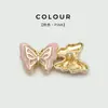 Botões Metálicos Coloridos, Botões em Forma de Borboleta Tingidos a Óleo, Botões Decorativos para Casacos de Lã, Botões para Suéteres, Botões para Casacos e Ternos