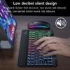 Adecuado para tabletas iPad, Teclado Bluetooth Luminoso Samsung y Huawei, Teclado Portátil Retroiluminado RGB de Colores al por Mayor