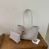 Bolso de Hombro tipo Tote para Mujer, Textura Tejida Simple y Atmosférica Francesa, para el Brazo, Otoño, Gran Capacidad, para el Trabajo, Viajes Diarios, Casual